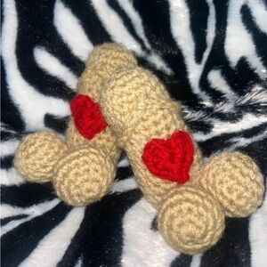 Handmade crochet Willy with heart tattoo made by me!